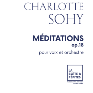 Couverture Méditations orchestre Sohy